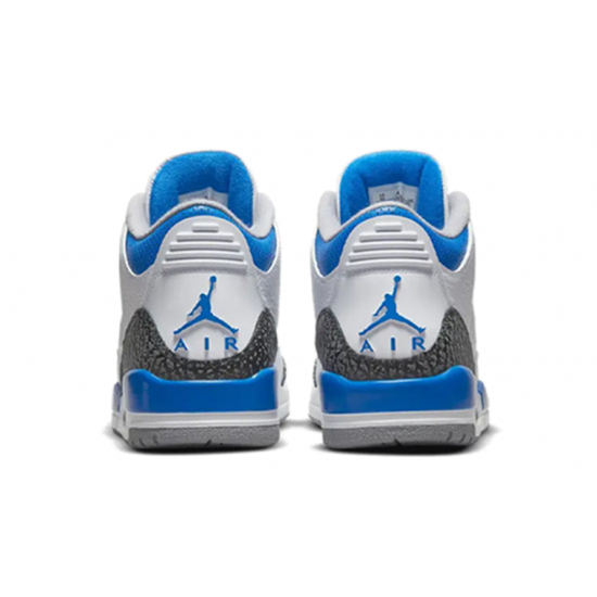 Jordan Skor Jordans 3 Retro Racer Blue White vit CT8532 145