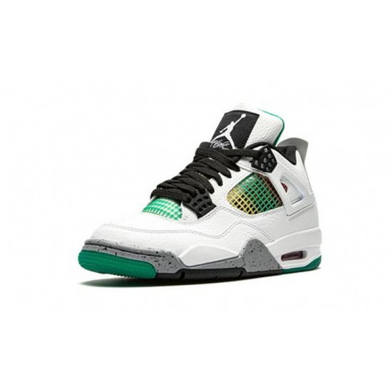 Jordan Skor Jordans 4 Rasta &Lucid Green WHITE vit AQ9129 100