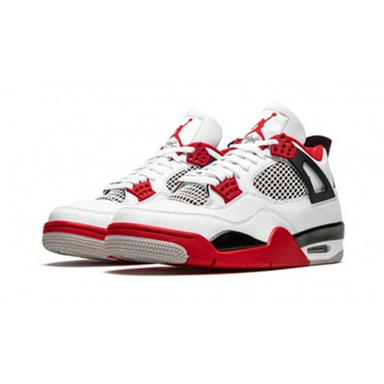 Jordan Skor Jordans 4 Fire Red WHITE vit DC7770 160