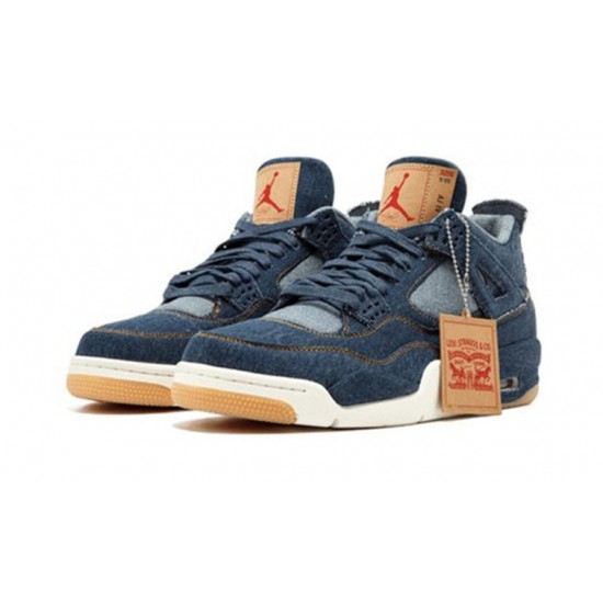 Jordan Skor Jordans 4 NRG Levi"s DENIM Denim AO2571 401