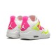 Jordan Skor Jordans 4 Retro White Lemon Pink White vit CV7808 100