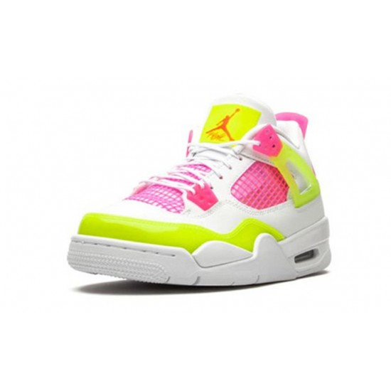 Jordan Skor Jordans 4 Retro White Lemon Pink White vit CV7808 100