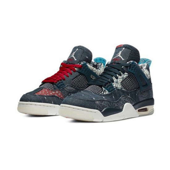 Jordan Skor Jordans 4 Sashiko DEEP OCEAN Deep Ocean CW0898 400