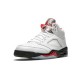 Jordan Skor Jordans 5 Fire Red TRUE WHITE vit DA1911 102