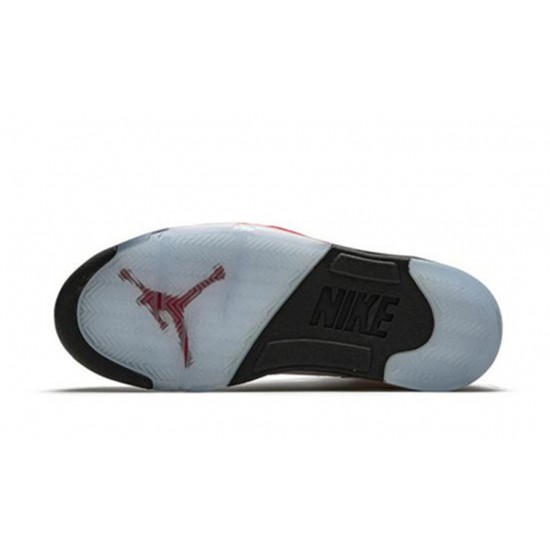 Jordan Skor Jordans 5 Fire Red TRUE WHITE vit DA1911 102