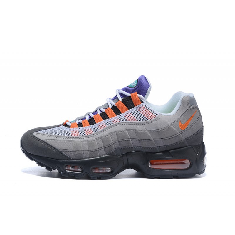 Air Max 95 OG QS Svartsafety Orangevolt 810374-078 Kvinnor/Män Skor