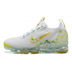 Air VaporMax 2021 Flyknit Vit Gul Kvinnor/Män Skor