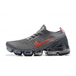 Air VaporMax Flyknit 3 Grå Röd CT1270-001 Kvinnor/Män Skor