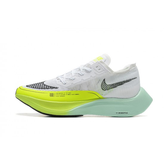 Dam/Herr Nike ZoomX VaporFly NEXT Vit Gul Skor 