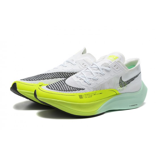 Dam/Herr Nike ZoomX VaporFly NEXT Vit Gul Skor 