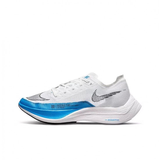 Dam/Herr Nike ZoomX VaporFly NEXT Vit och Blå Skor 