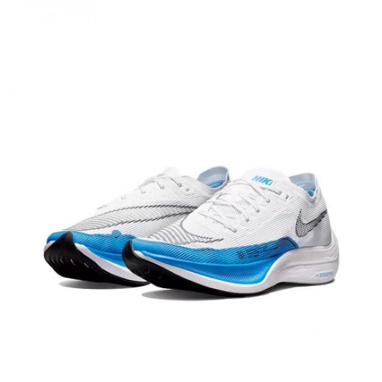 Dam/Herr Nike ZoomX VaporFly NEXT Vit och Blå Skor 